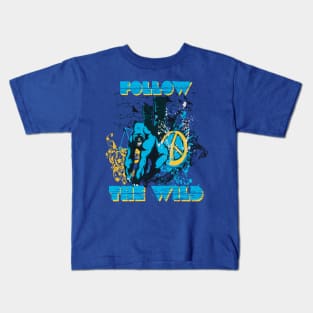 gorilla with peace sign power plant Kids T-Shirt